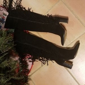 Dolce Vita Fringe OTK Boots Size 7